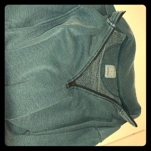 Large blue/ teal quarter zip sweatshirt